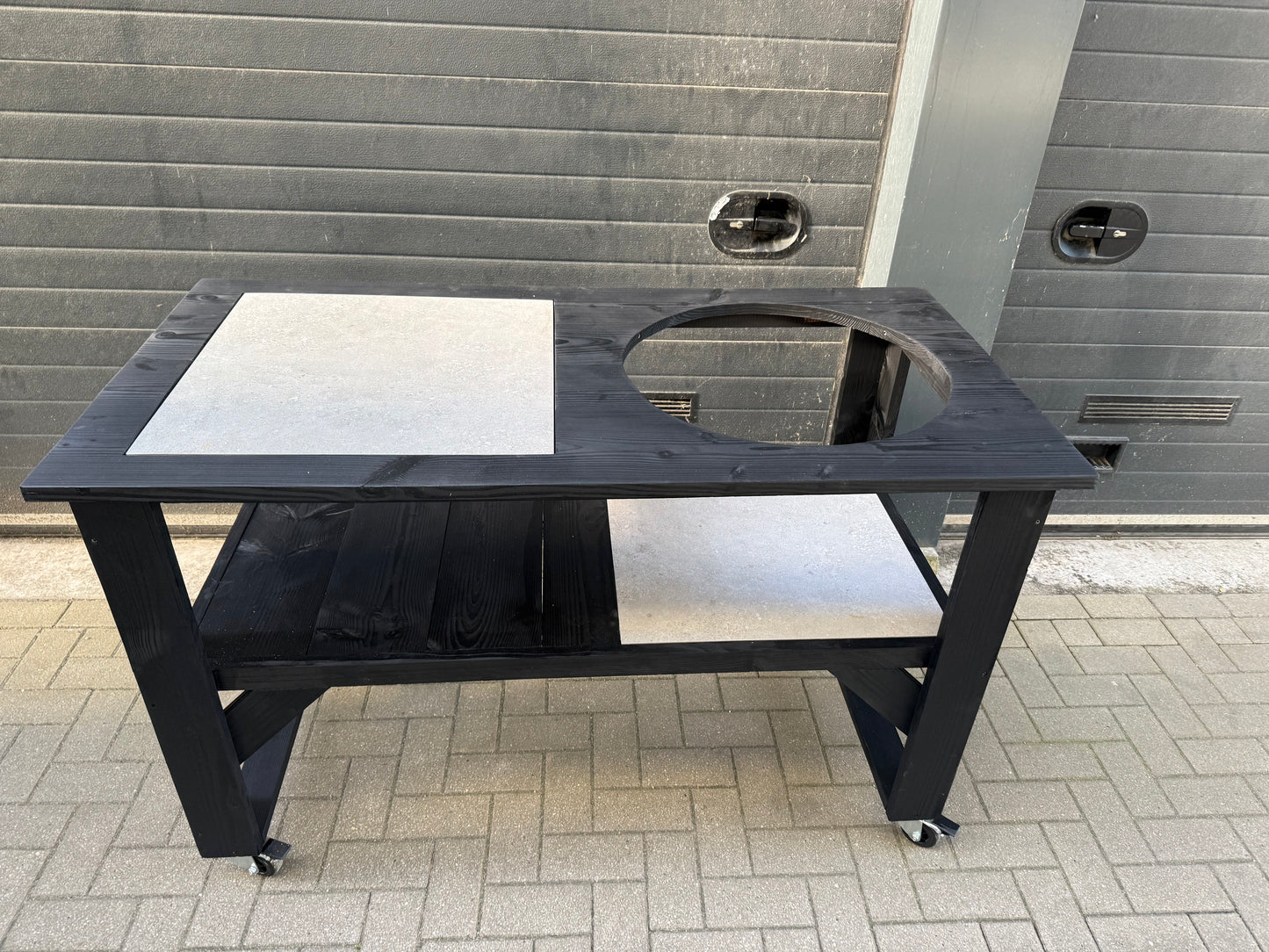 AKTIE Douglas BBQ Tafel L Green Egg 150x76x93 Black