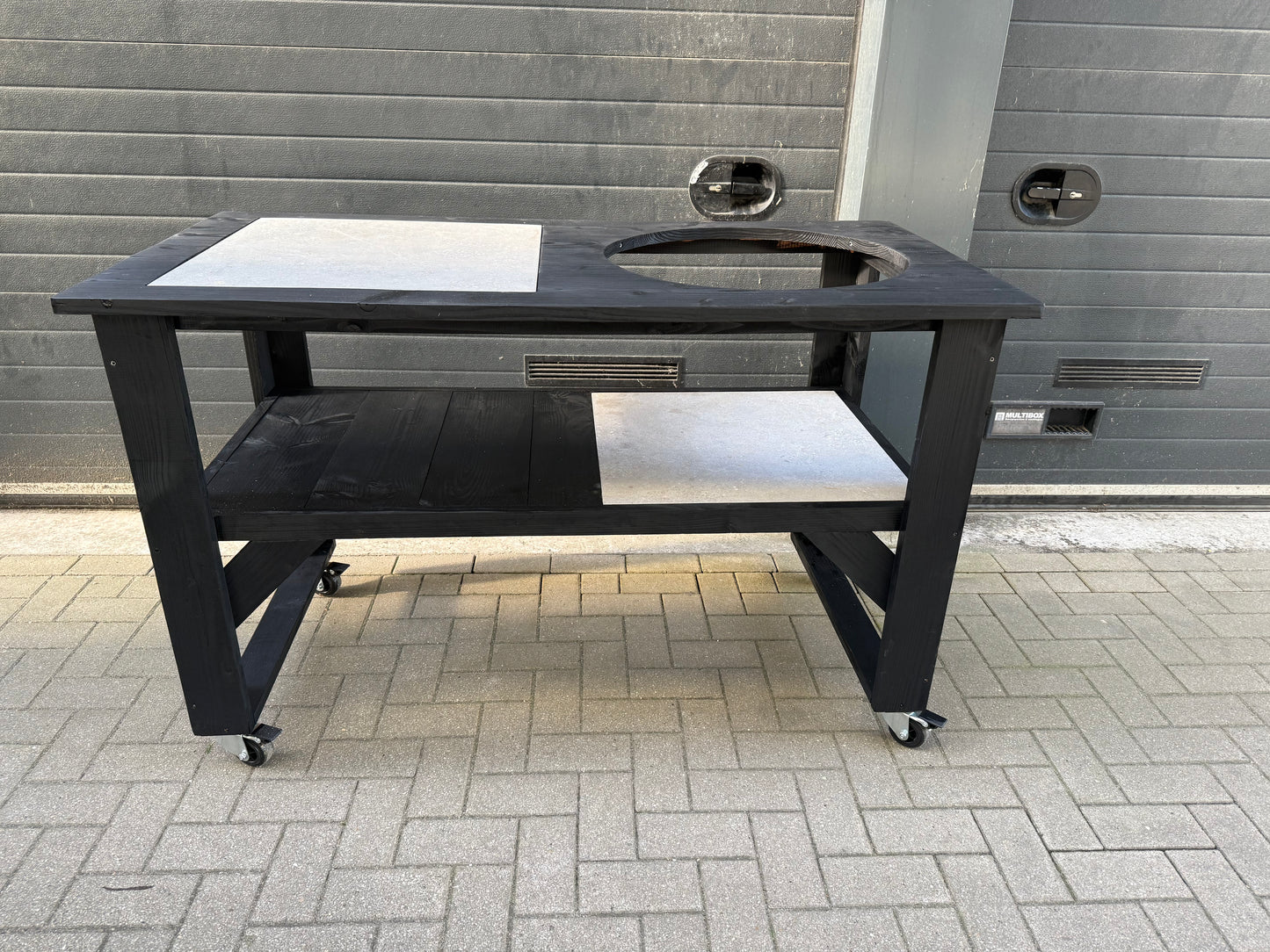 AKTIE Douglas BBQ Tafel L Green Egg 150x76x93 Black