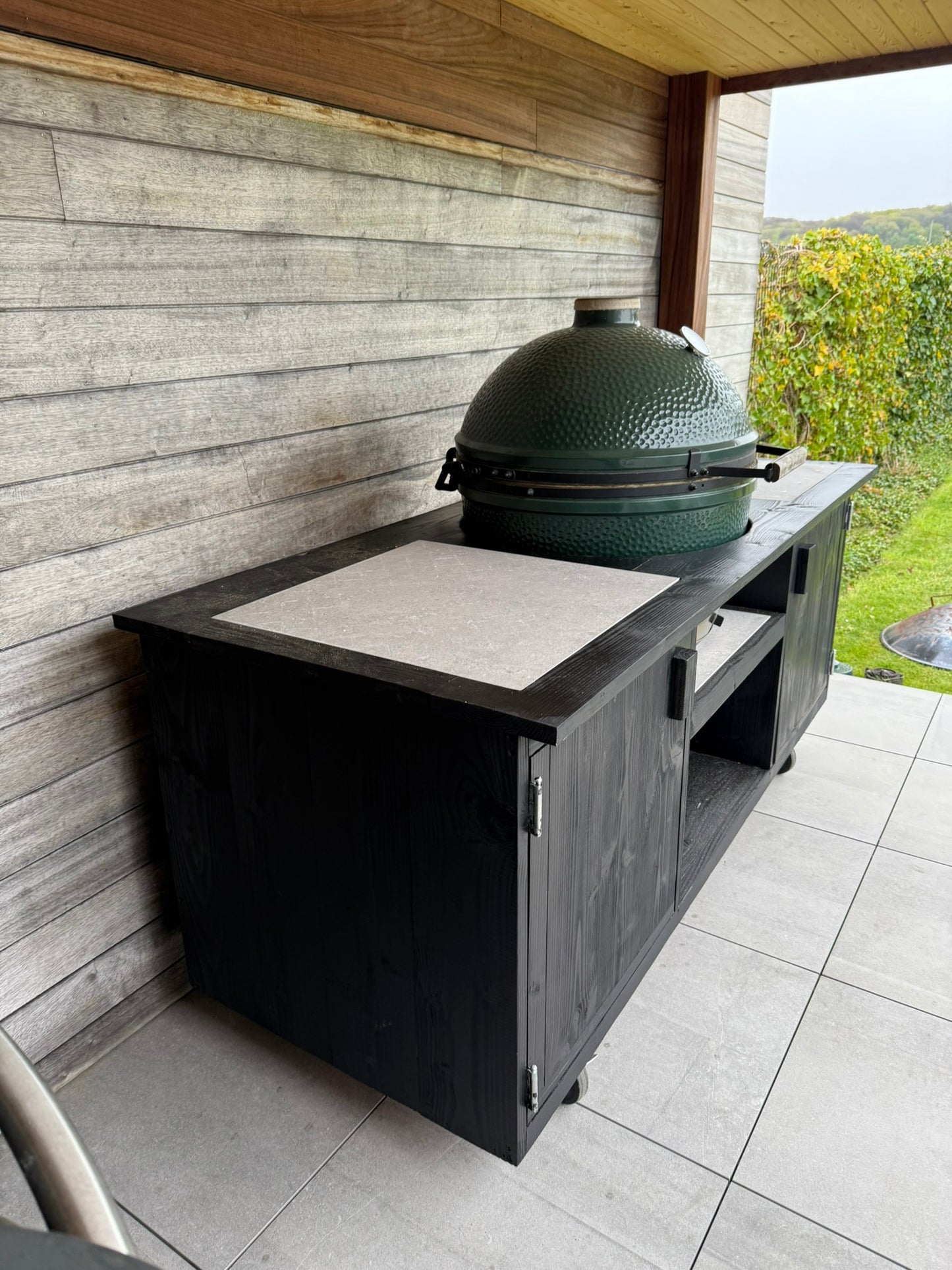 Black Douglas buitenkeuken XL Kamado Joe 210x85x93