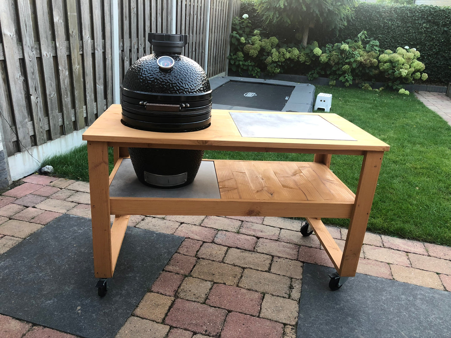 AKTIE Douglas BBQ Tafel L Green Egg 150x76x93 Black