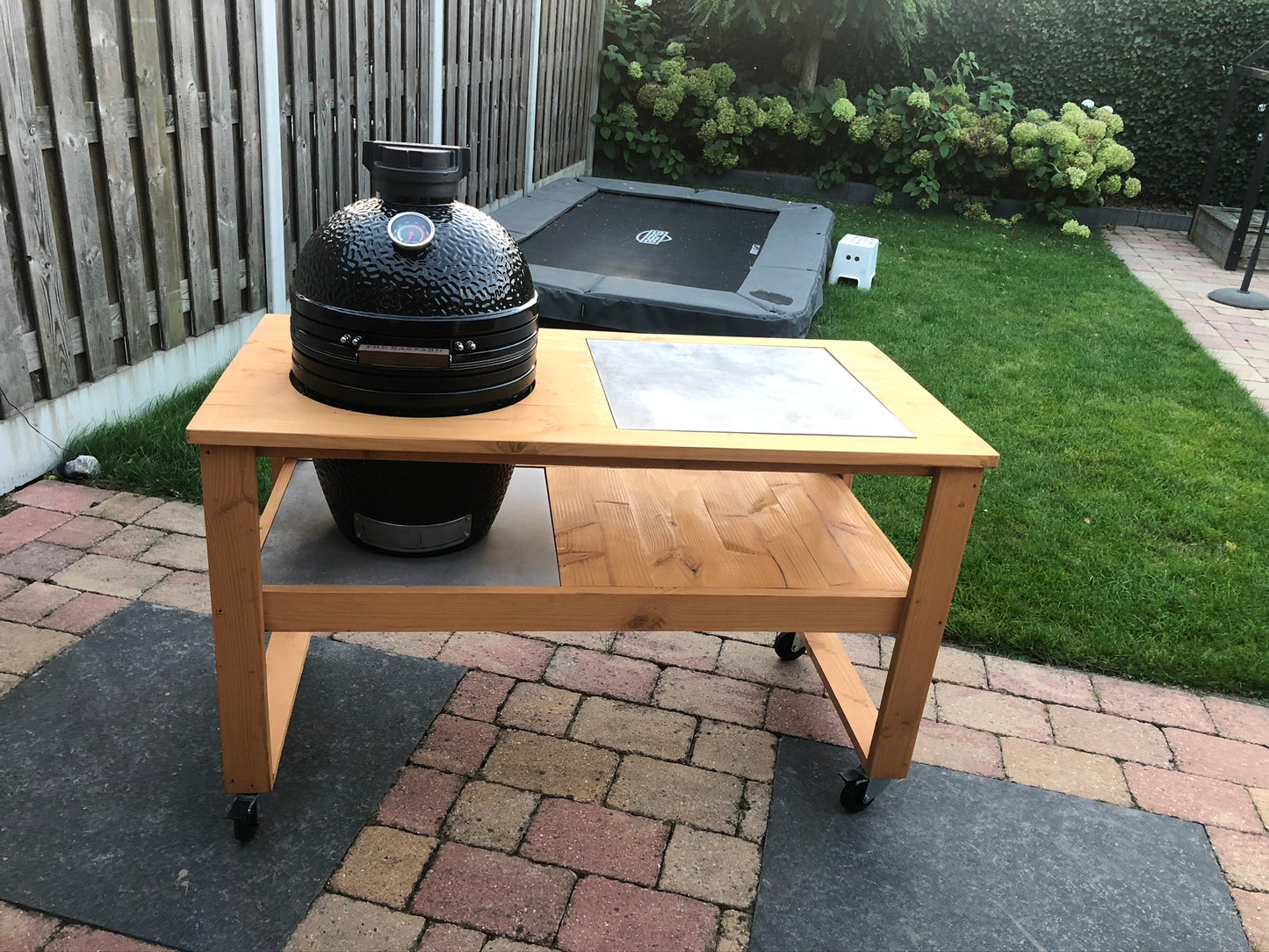 AKTIE Douglas BBQ Tafel L Green Egg 150x76x93 Black