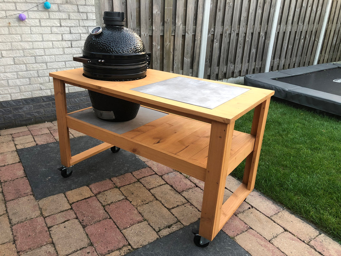 AKTIE Douglas BBQ Tafel L Green Egg 150x76x93 Black